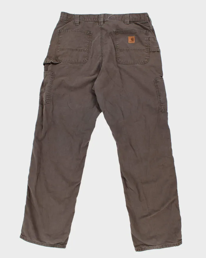 00s Carhart Khaki Carpenter Work Trousers - W36 L33