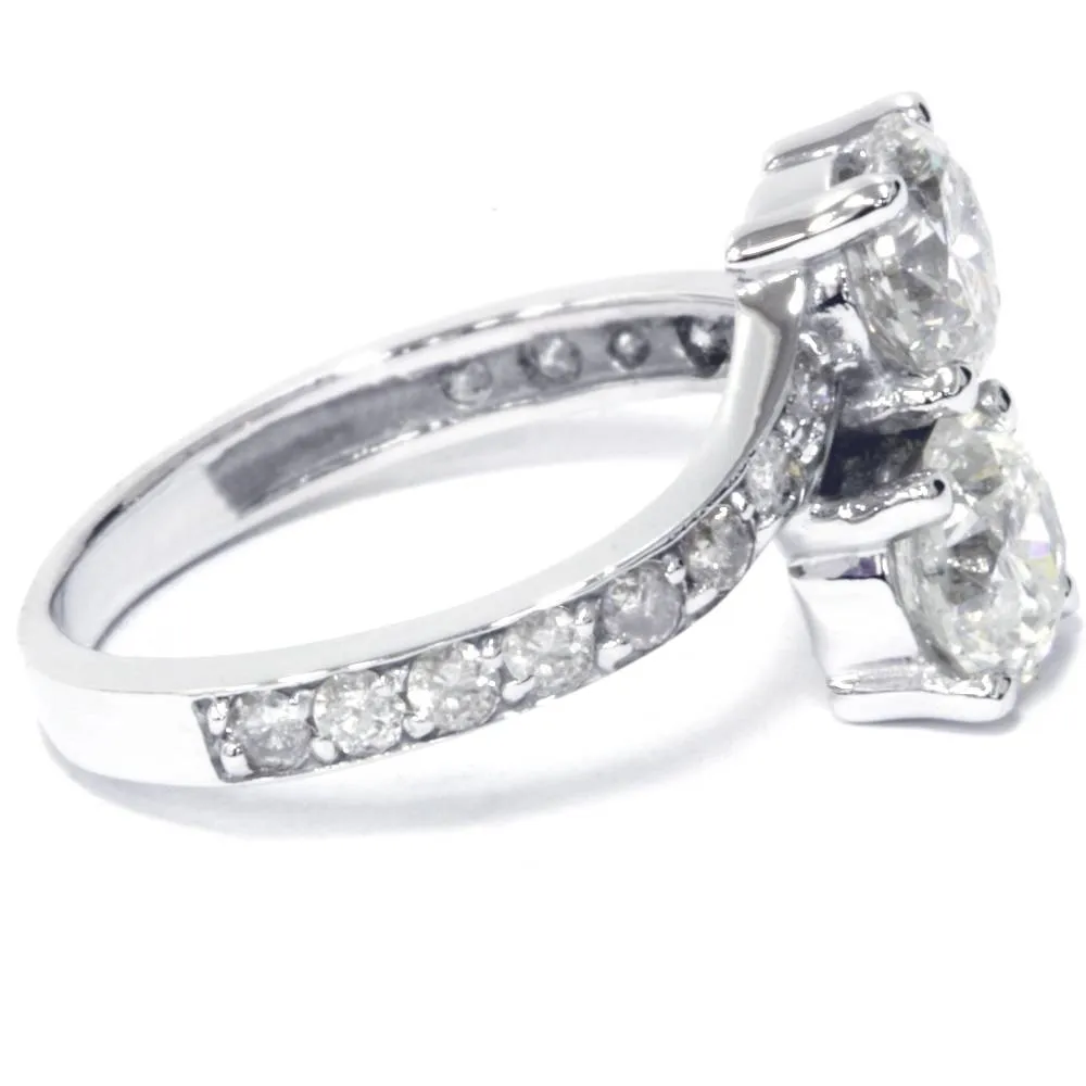 1 1/2 cttw Forever Us 2-Stone Diamond Engagement Forever Us Ring 14k White Gold