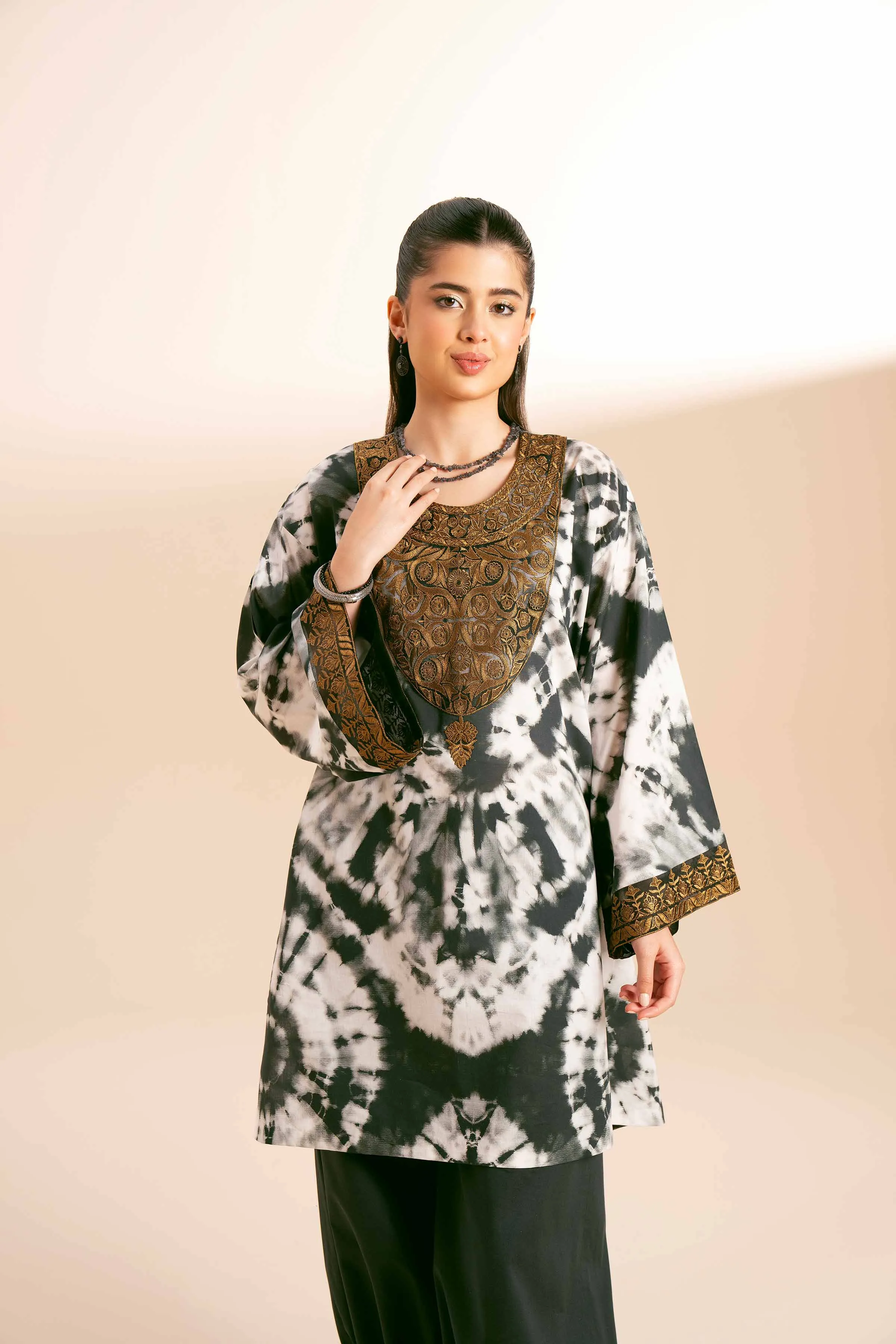 2 piece - Digital Printed Embroidered Suit - 42401742