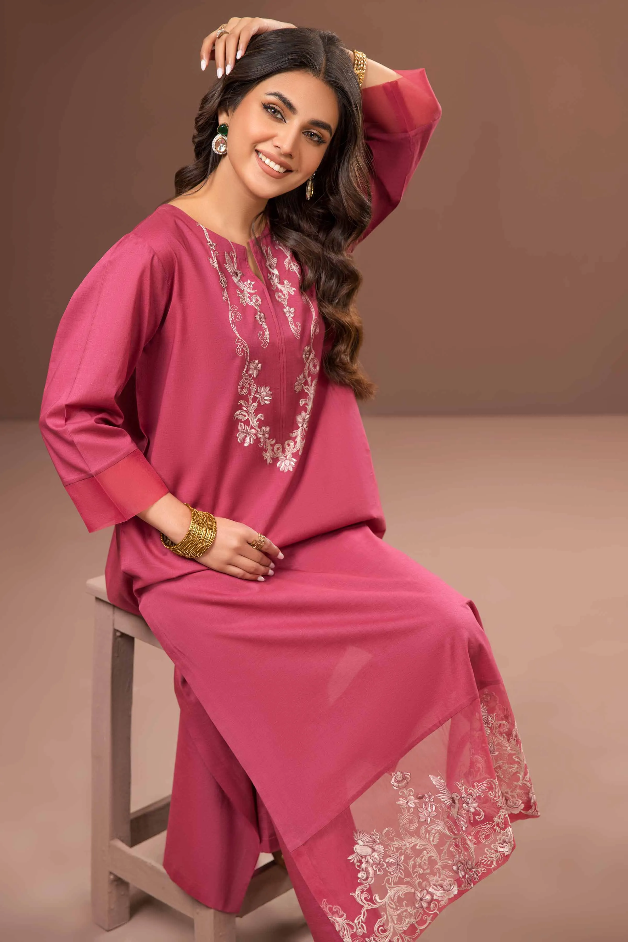 2 Piece - Embroidered Suit - PE23-157