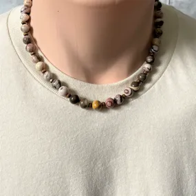 Australia Agate Mens Beaded Necklace