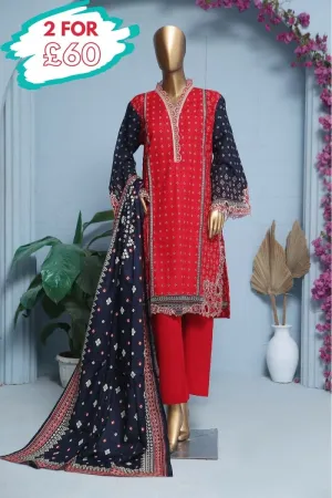 Bin Saeed Embroidered Khaddar 3 Piece Suit BIN139