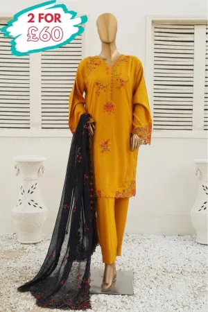 Bin Saeed Embroidered Marina 3 Piece Suit BIN128