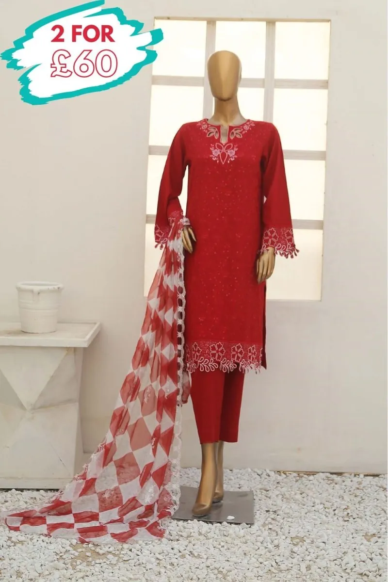 Bin Saeed Embroidered Marina 3 Piece Suit BIN129