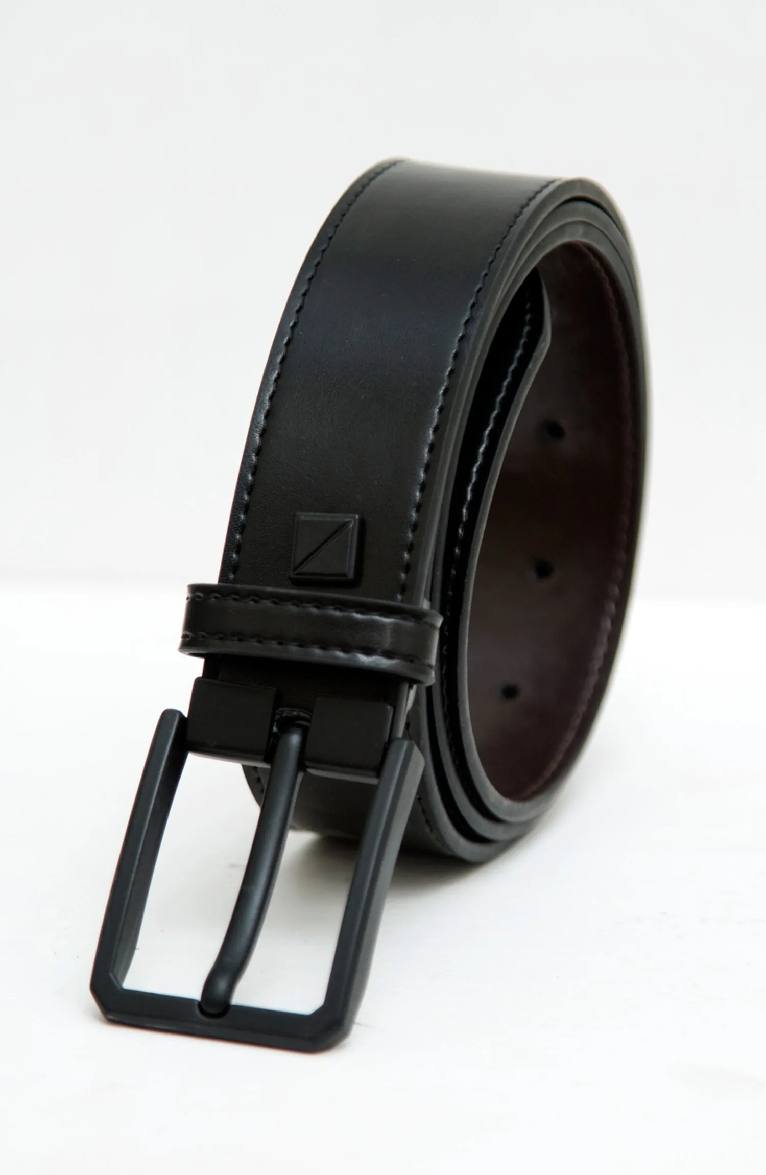 Black and Brown Reversible Leather Belt