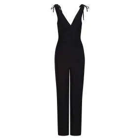 Black Soft Feel Trouser Jumpsuit