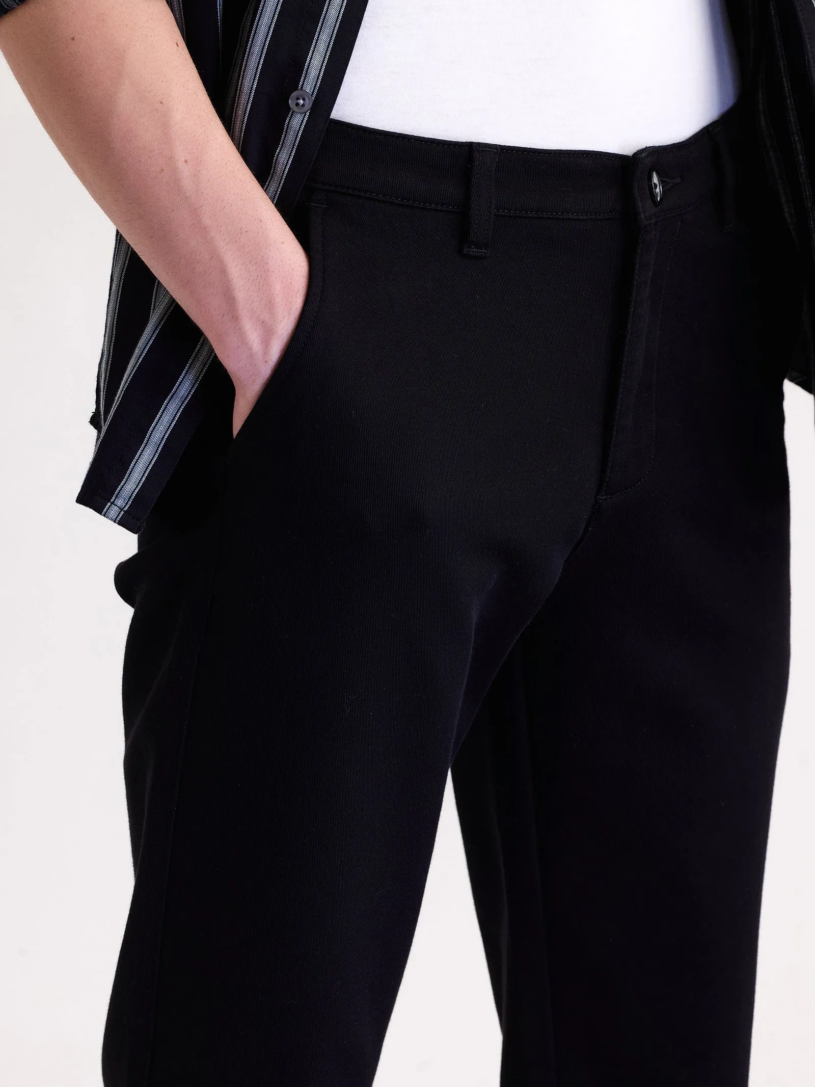 Black Stretch Slim Fit Trouser