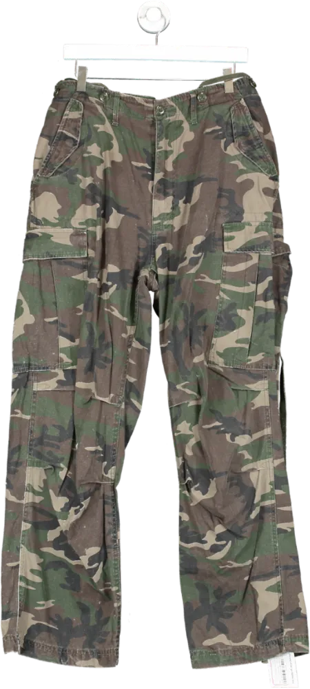 Brandit Multicoloured Pure Vintage Camo Cargo Trousers UK L