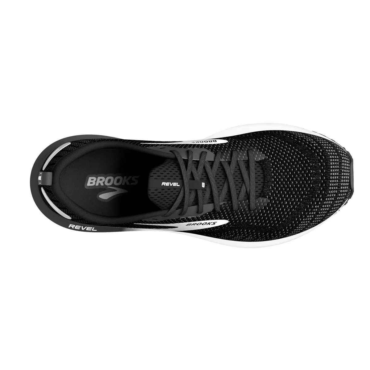 Brooks Revel 6 (Mens) Black/Blackened Pearl/White