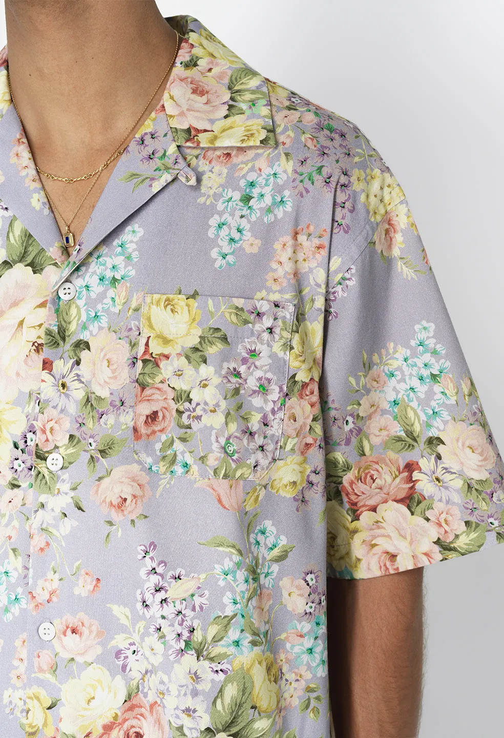 Camp Shirt / Lavender Tuscan Floral