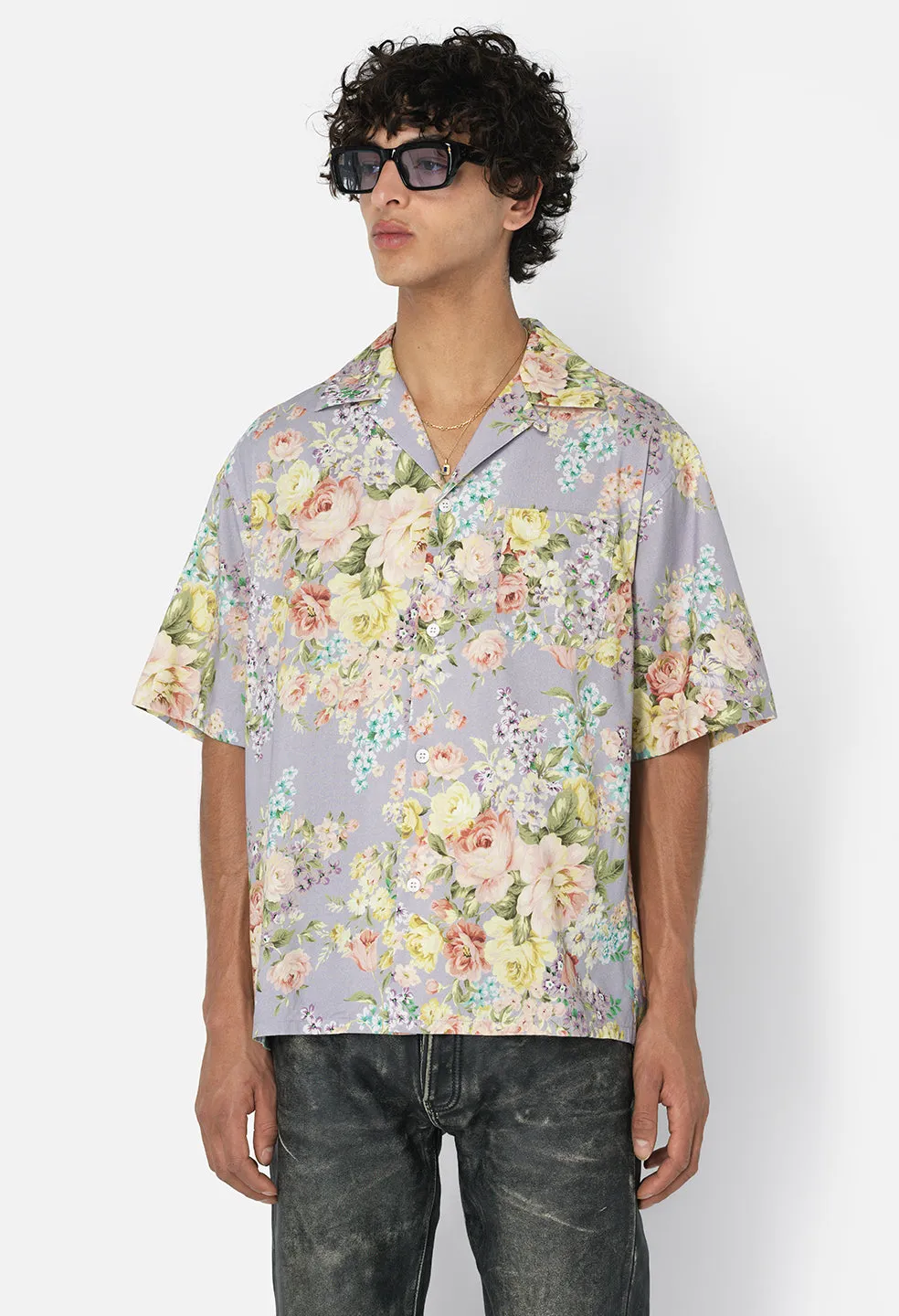 Camp Shirt / Lavender Tuscan Floral