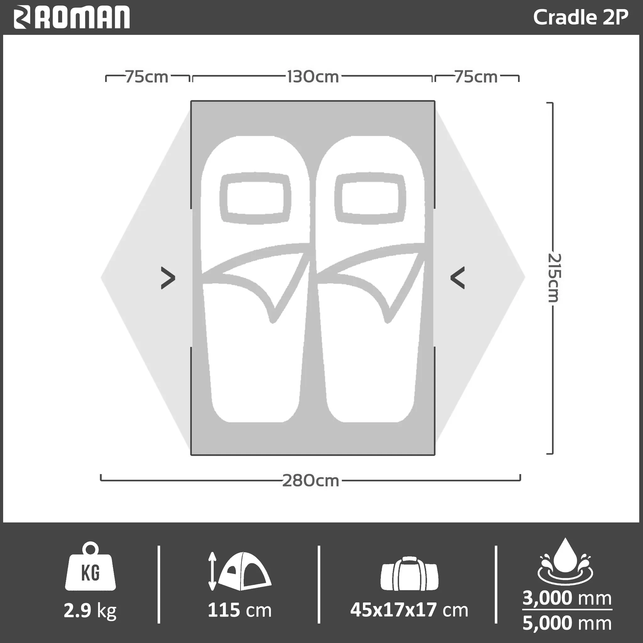 Cradle 2P Hiking Tent