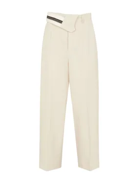 Cream gabardine trousers