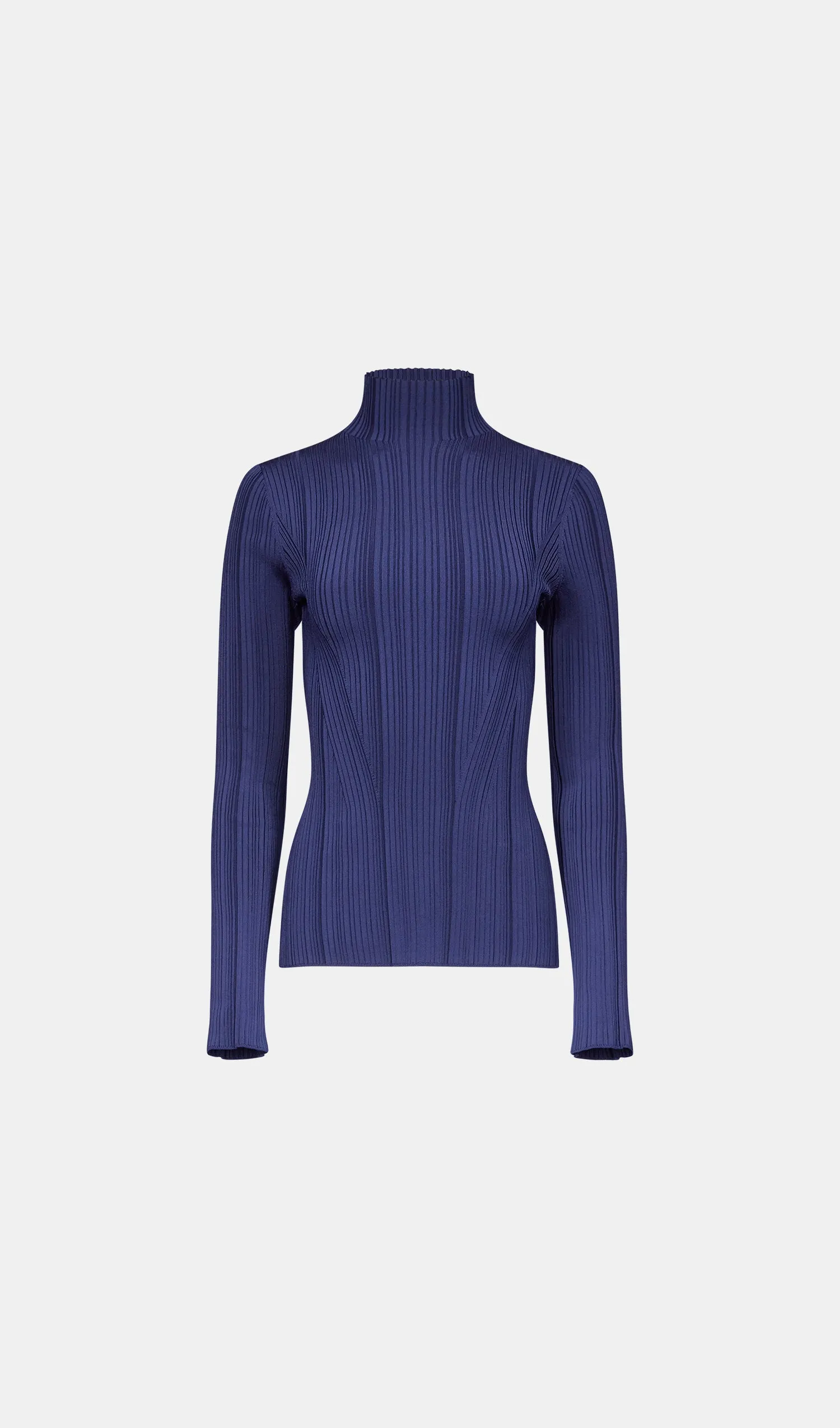 Dawn Plisse Turtleneck - Midnight