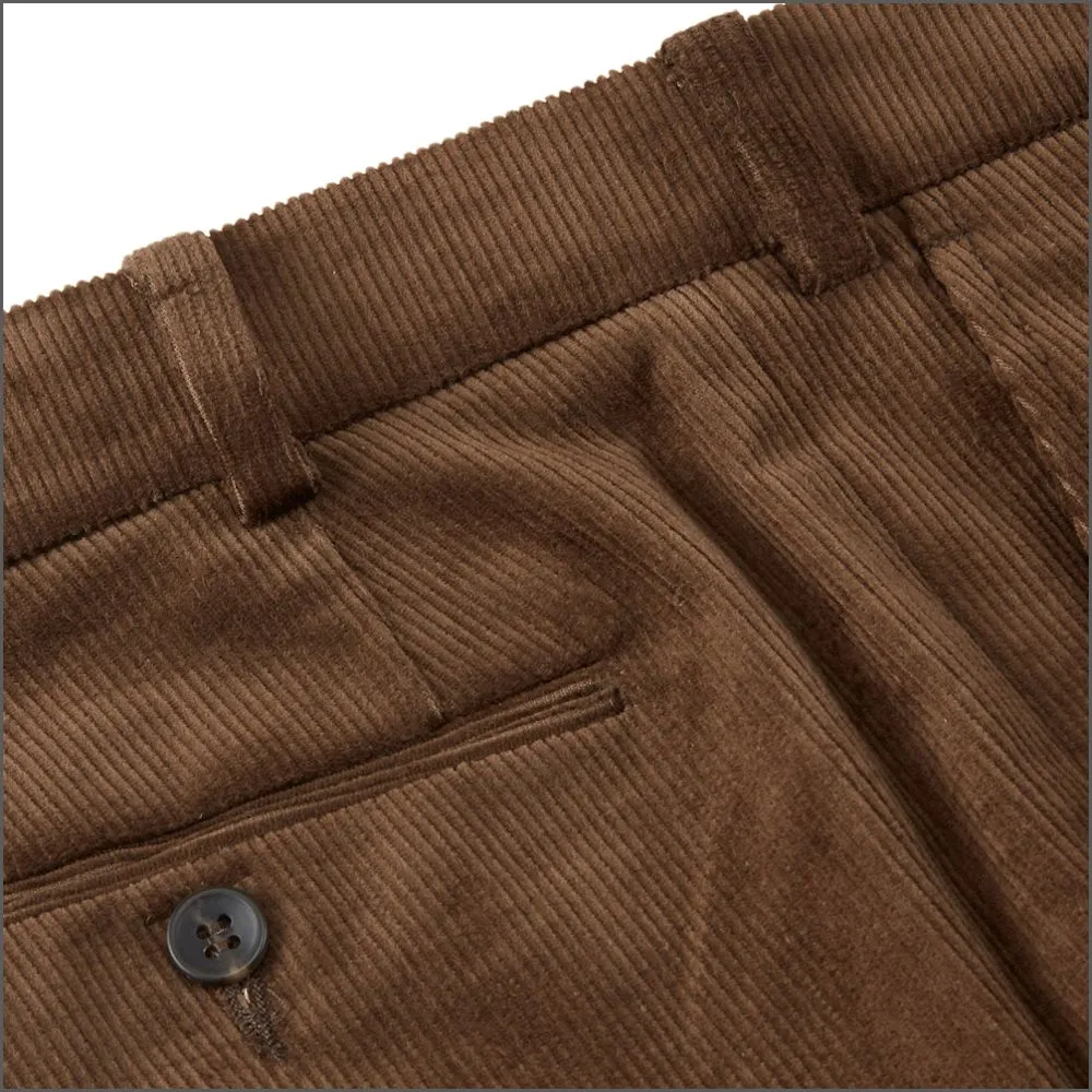 Dg's Prestige Dark Brown San Remo Needle Cord Trouser-