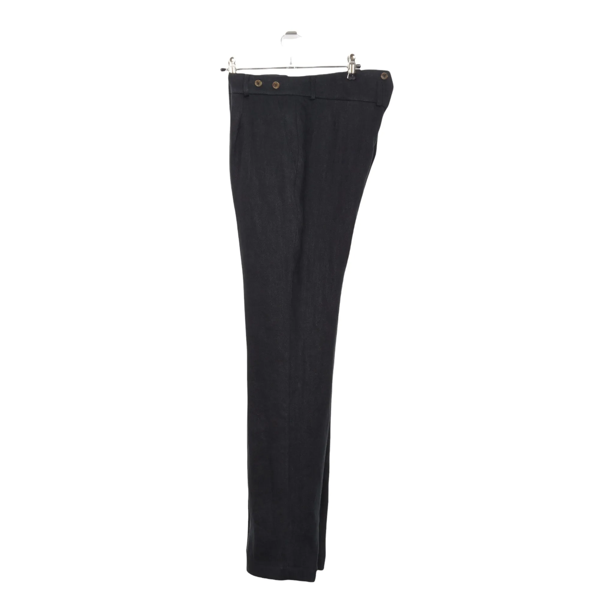 Frank Leder Washed Linen Trouser black