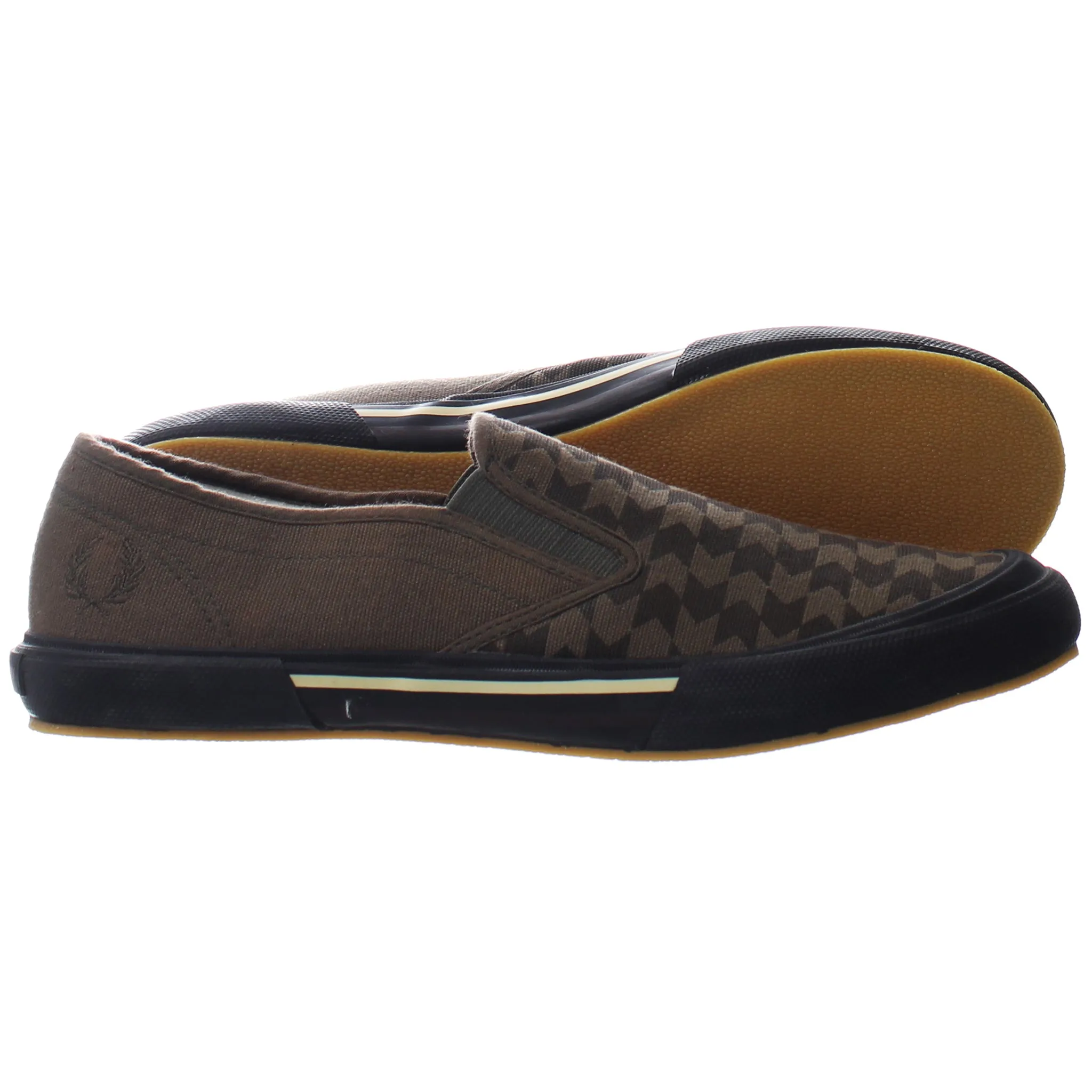 Fred Perry Low Mens Brown Plimsolls