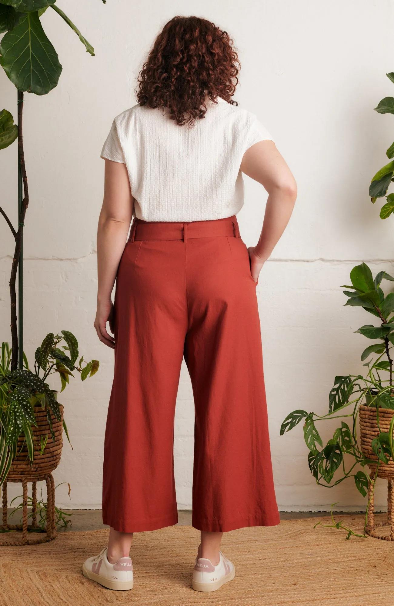 Gilda Paprika Cotton Linen Trouser