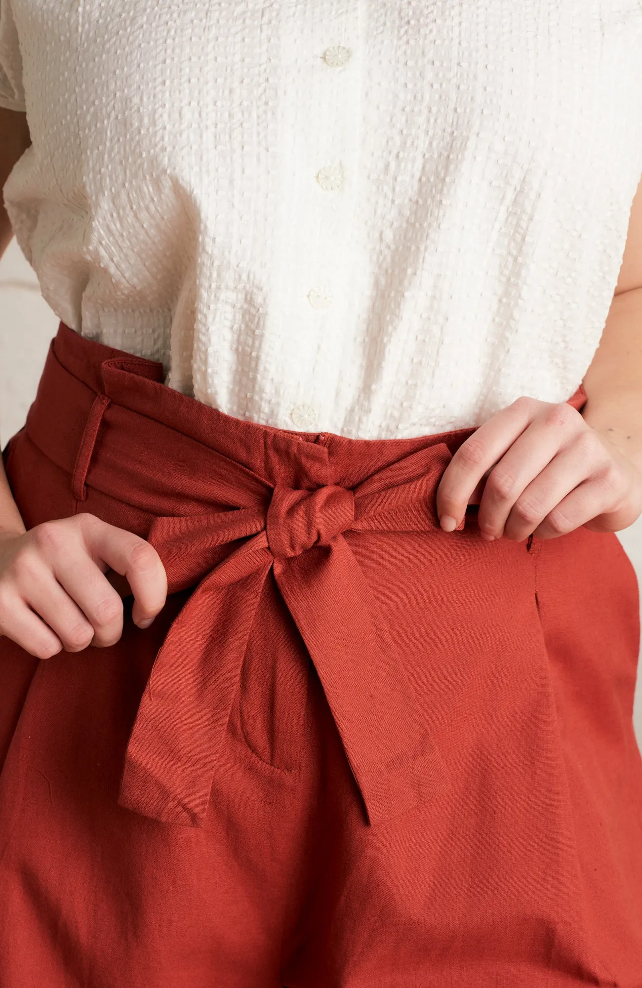 Gilda Paprika Cotton Linen Trouser