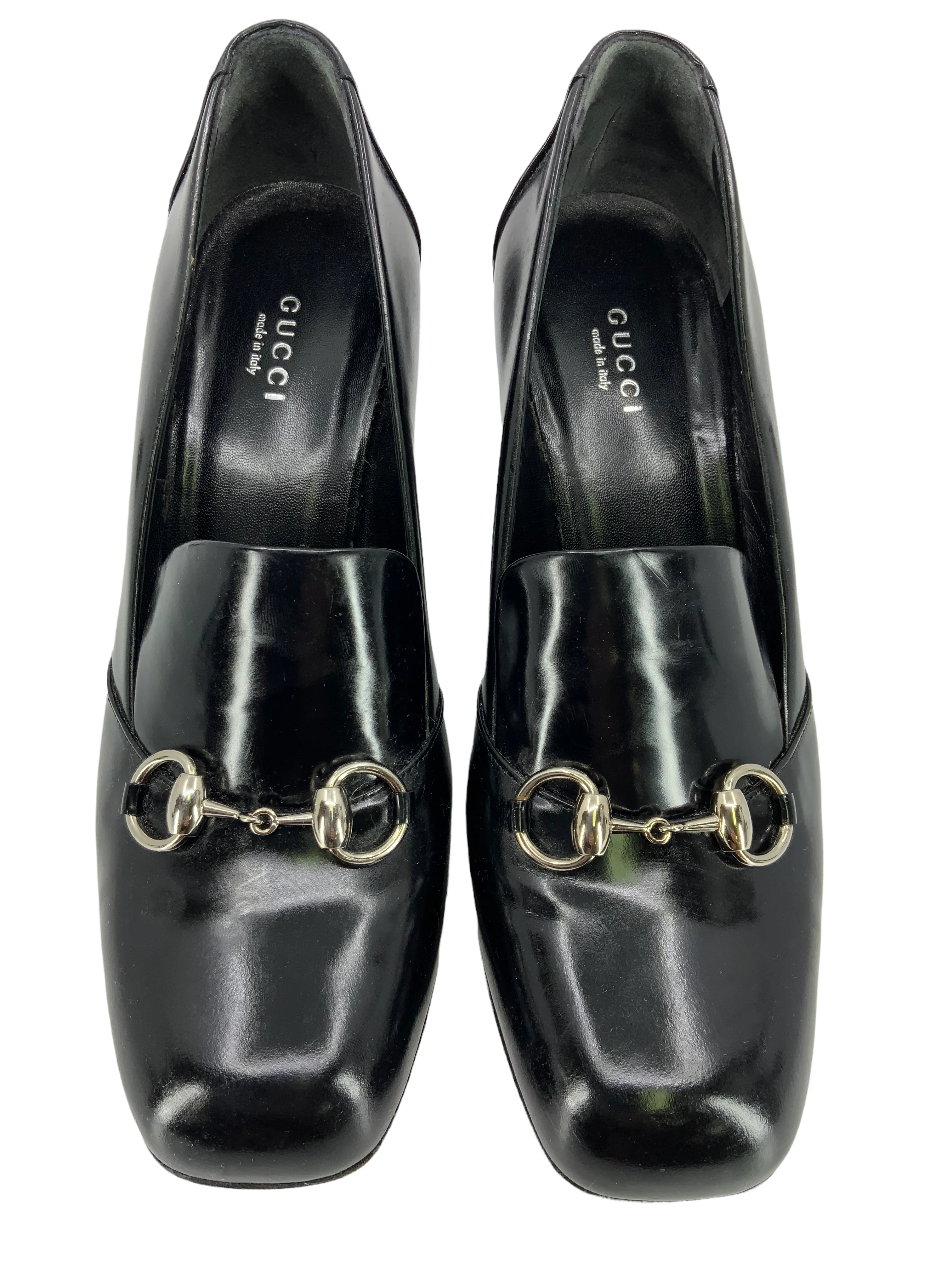 Sure! Here’s an optimized version of the title:

Gucci Womens Horsebit Leather Loafer Pumps - Size 9.5 - Elegant Classic Footwear