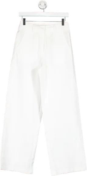 Hander White Straight Leg Trousers UK S