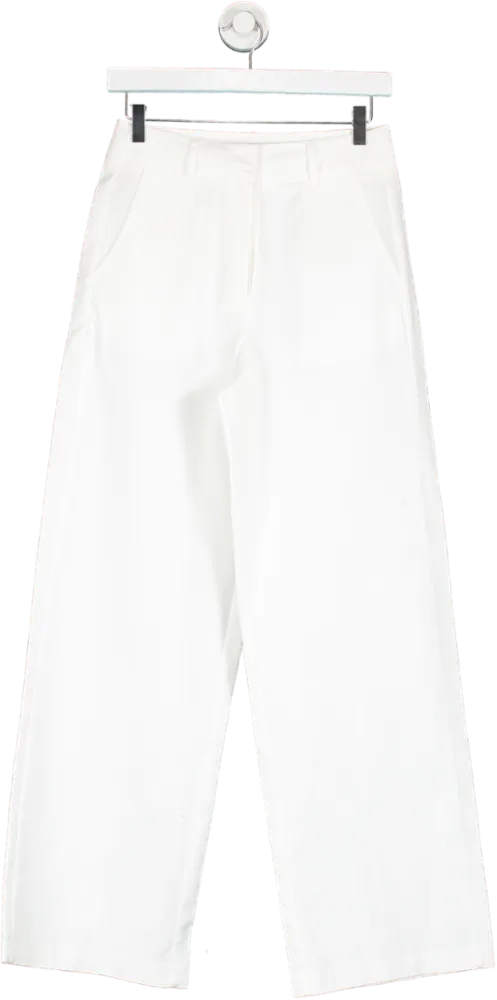 Hander White Straight Leg Trousers UK S