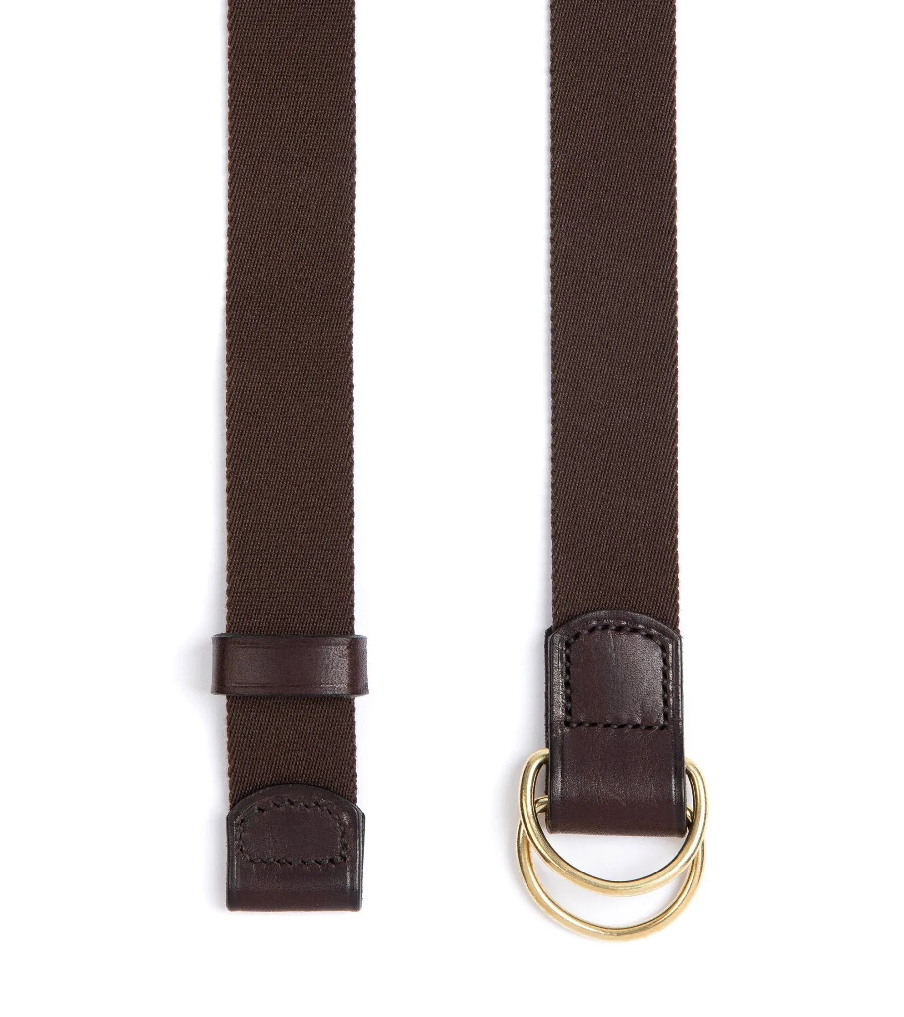 Hardy & Parsons D-Ring Canvas Belt: Brown