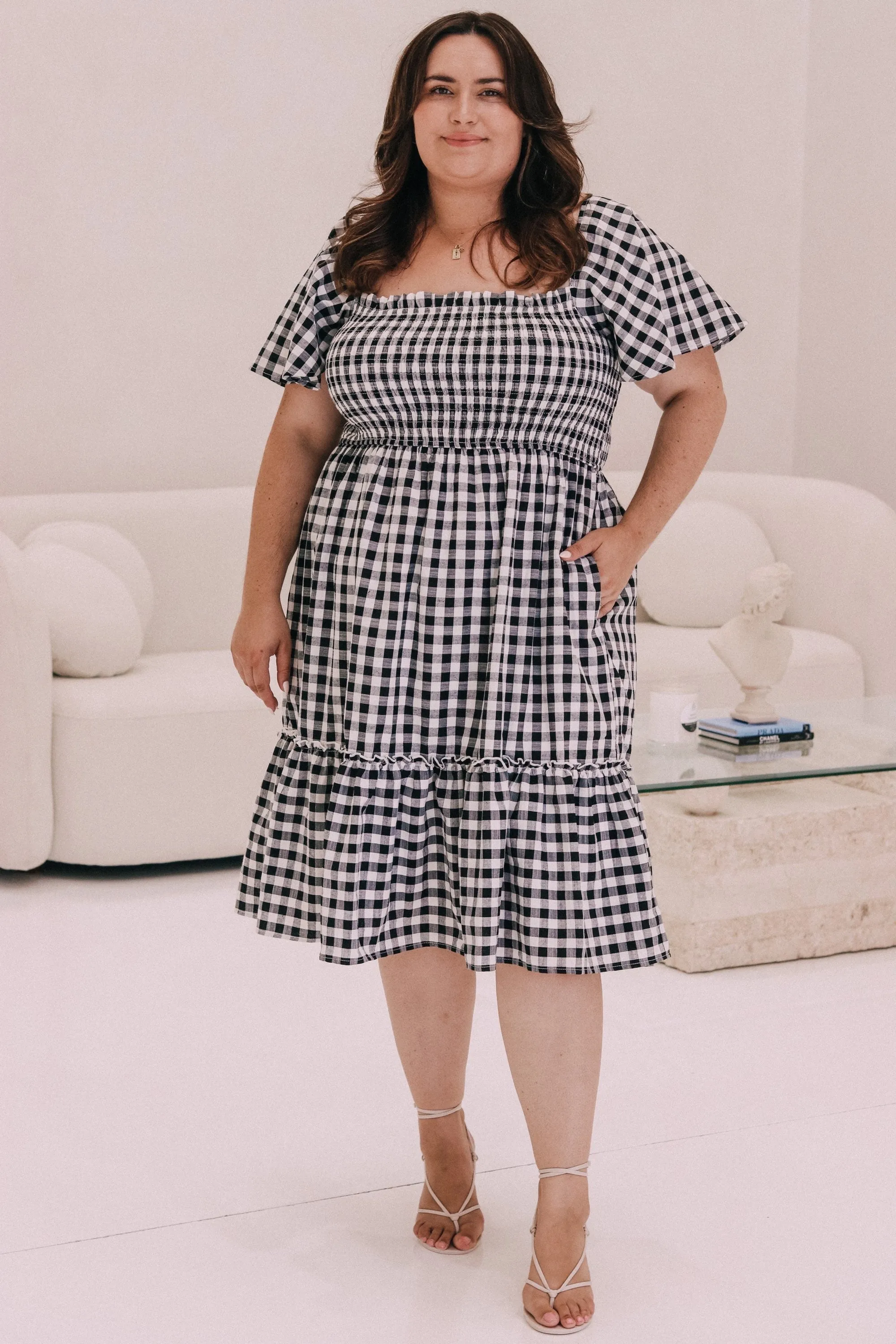 Honey Mini - Black & White Gingham