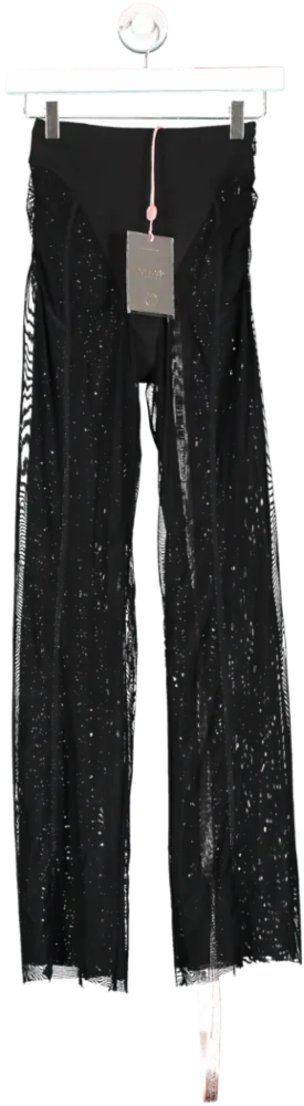 House of CB Avalon Black High Waist Trousers UK XS