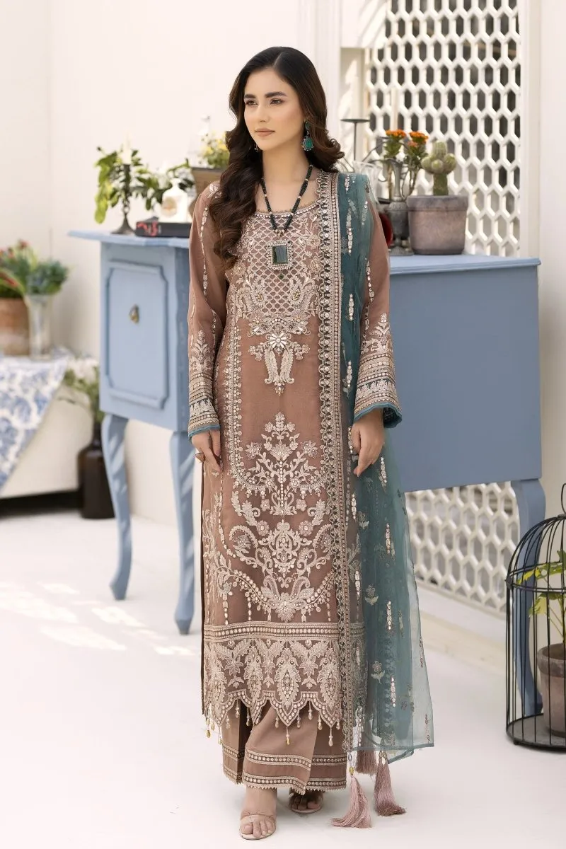 Imrozia Embellished Organza Pakistani Party Wear Suit Nayab IMR197