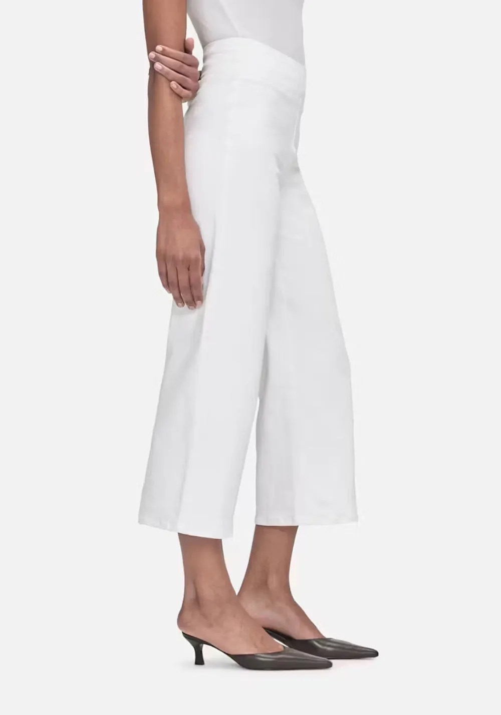 JETSET WIDE LEG CROP (WHITE) - FRAME