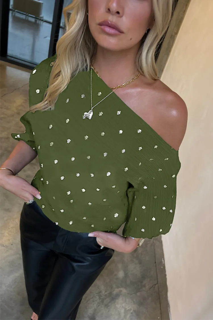 Khaki Plisse Tilly Top