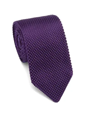 Knit Tie - Purple