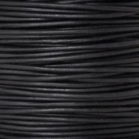 Leather Cord-1.5mm Round-Soft-Natural Black-50 Meters