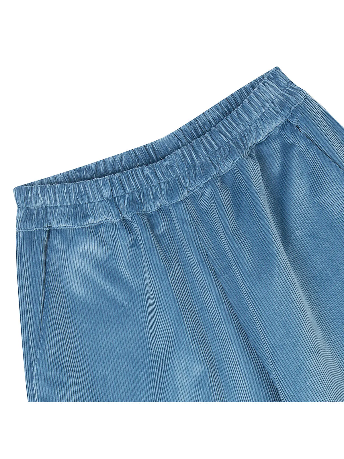 Light Blue Corduroy Wide Leg Trousers