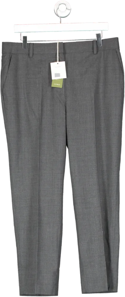 Lily Silk Grey Dolce Vita Wool Trousers UK 16