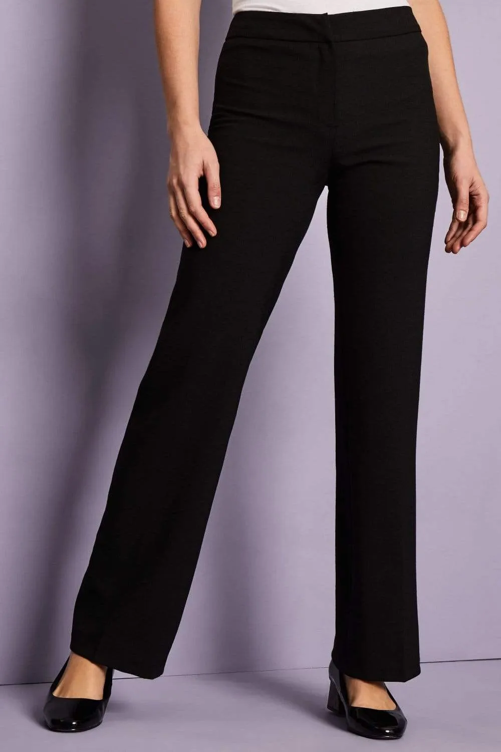 Linen Blend Straight Leg Trousers