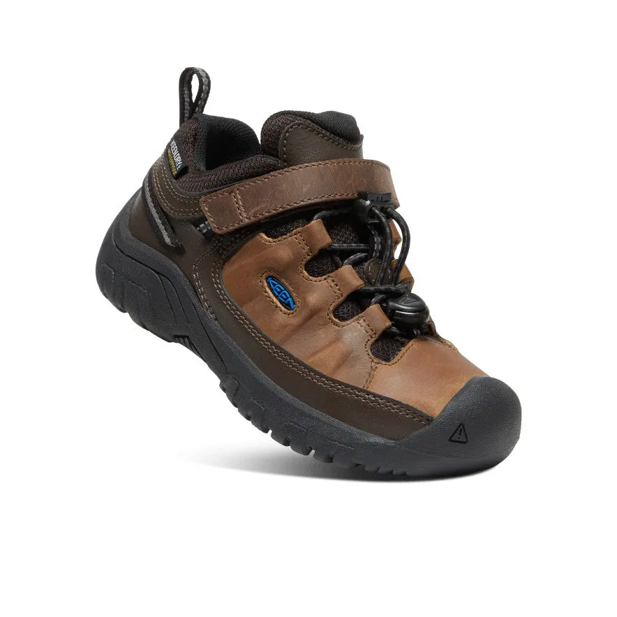 Optimized Title: Waterproof Little Kids Targhee Shoes in Coffee Bean and Bison Colors