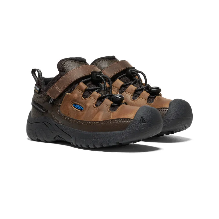 Optimized Title: Waterproof Little Kids Targhee Shoes in Coffee Bean and Bison Colors