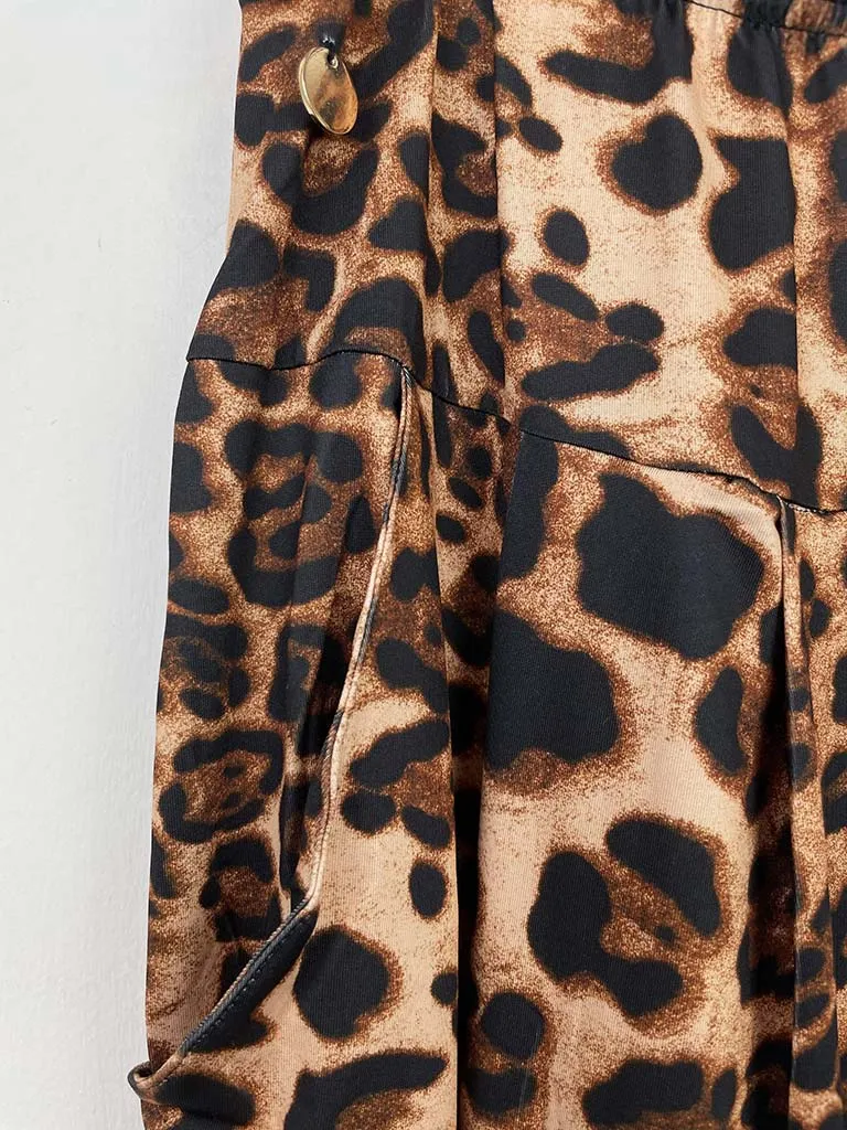 Malissa J Animal Print Joggers - Tan