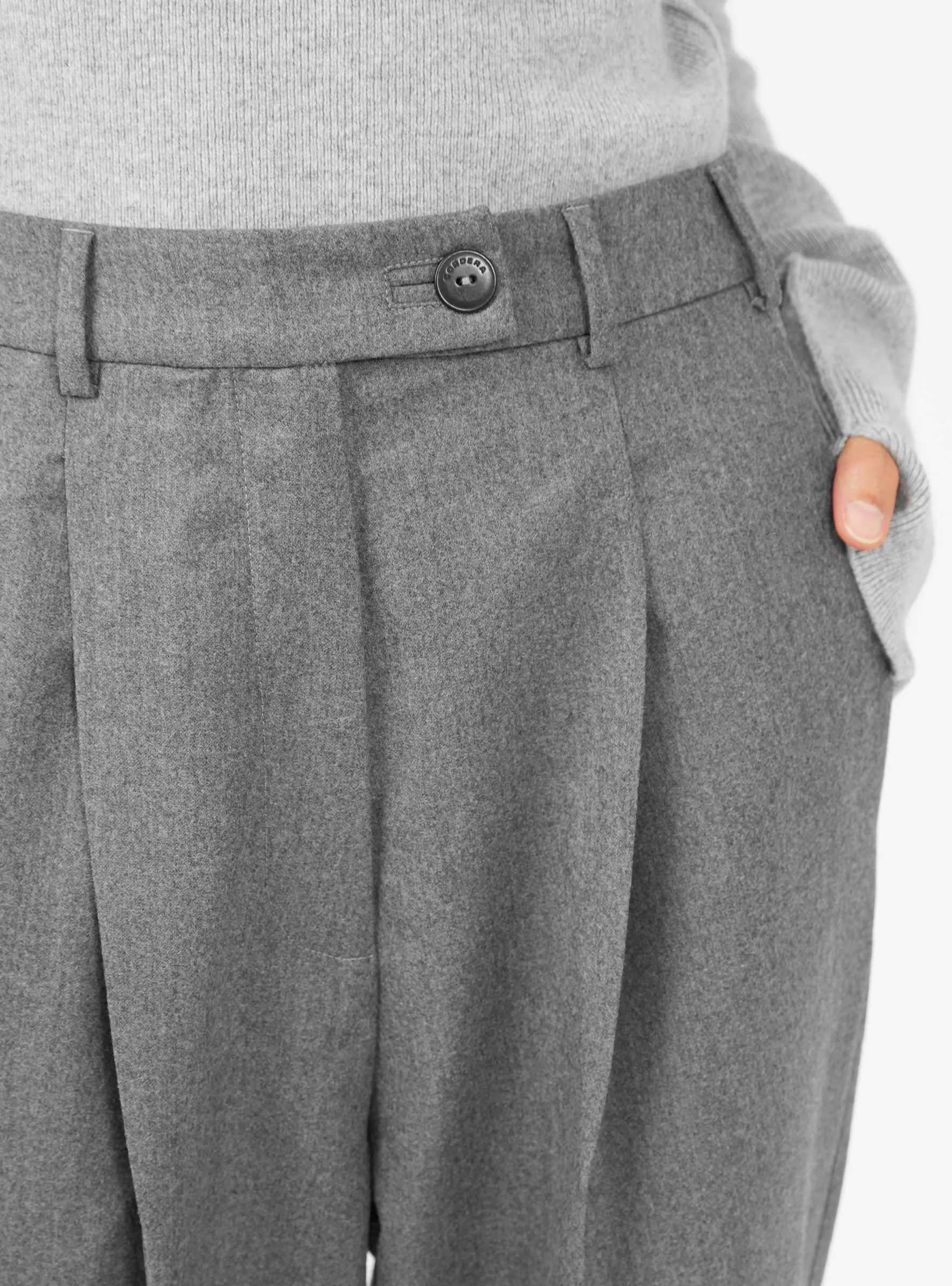 Masculine Wool Trousers Grey