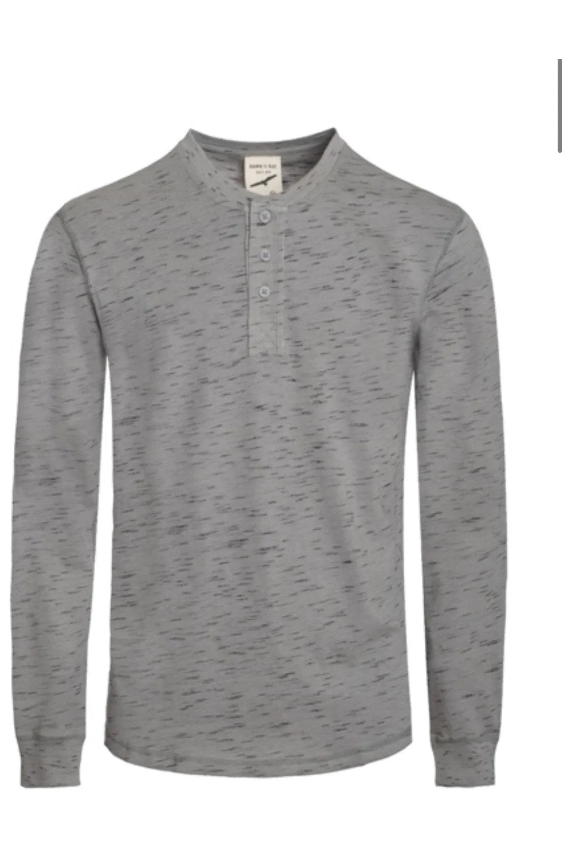 Mens Henley Long Sleeve Tee