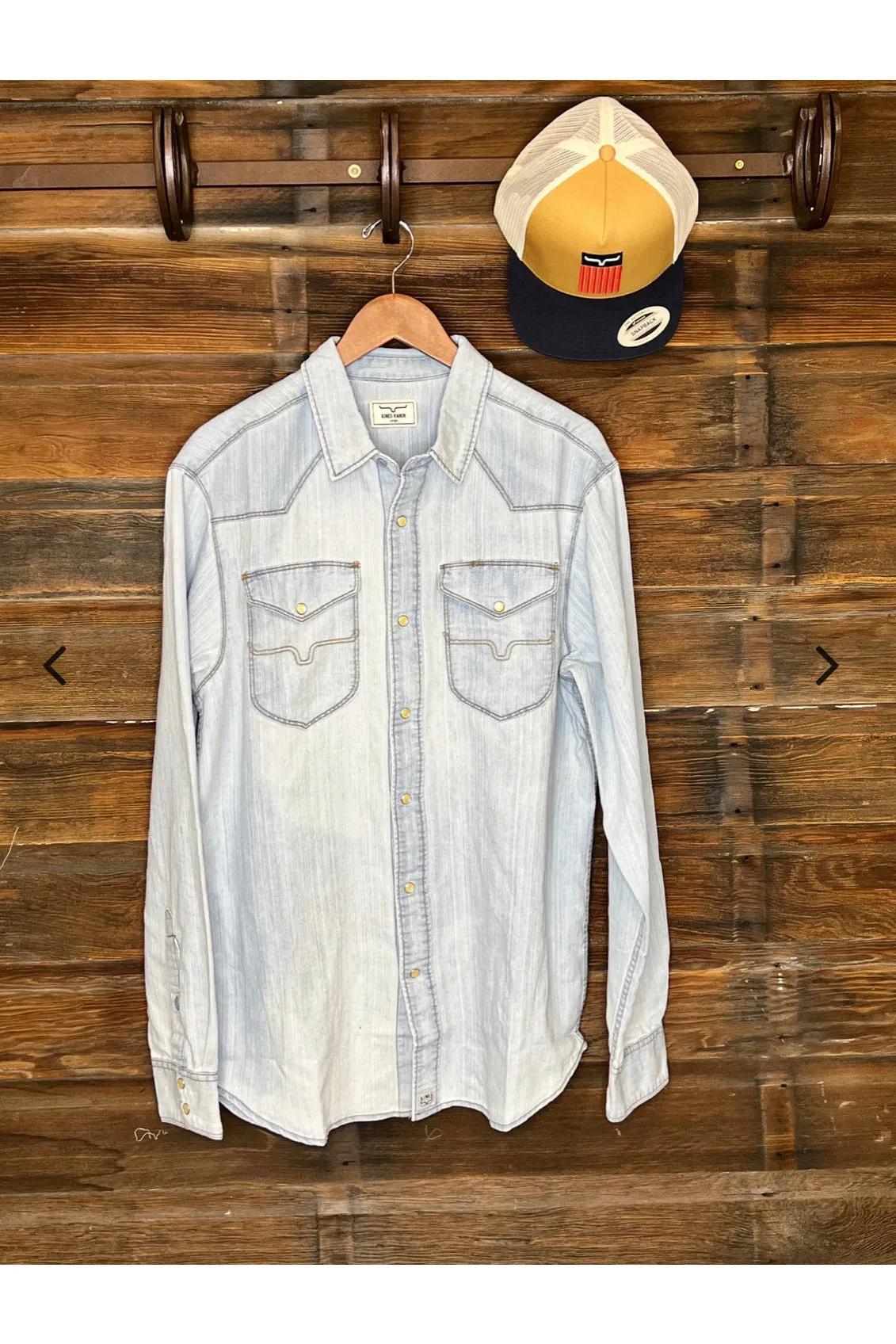 Mens Kimes Denim Button Up