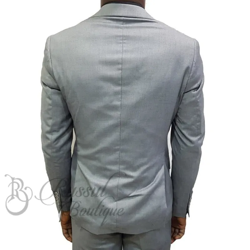 Men's Suit with Single Button |Grey