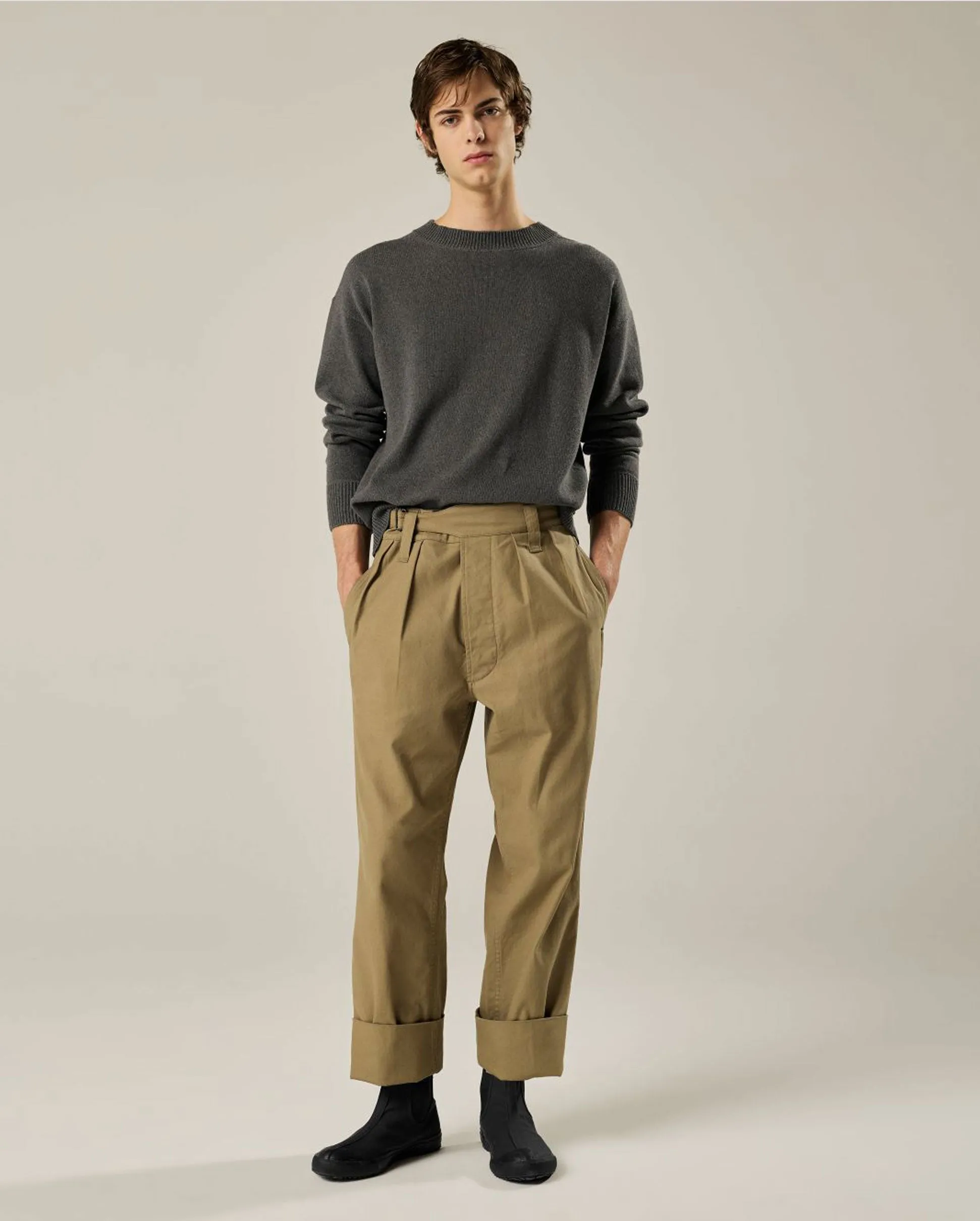 MHL SIDE CINCH TROUSER / SAGE