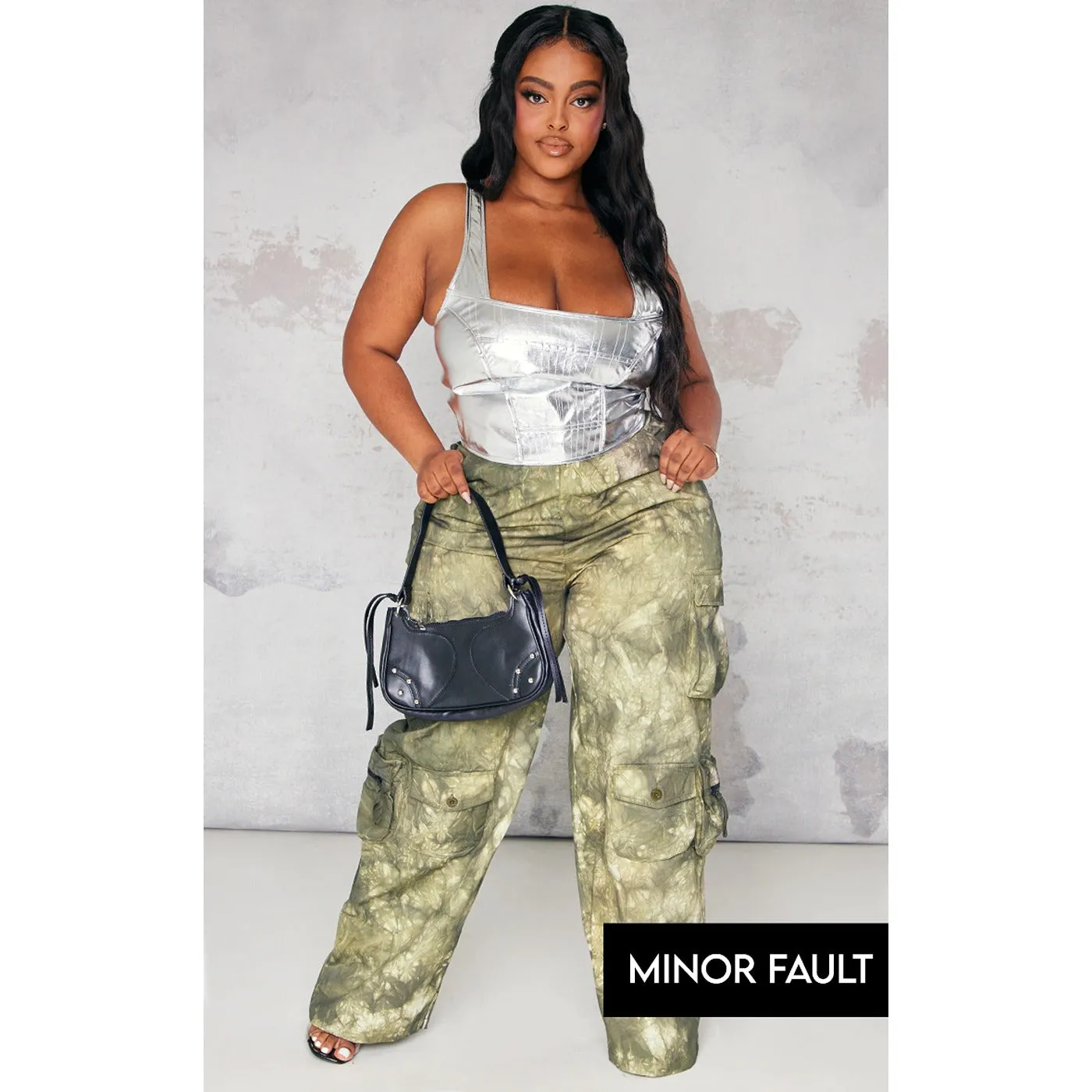 (Minor Fault) Light Khaki Camo Cargo Trousers