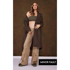 (Minor Fault) Stone Cargo Elasticated Trousers