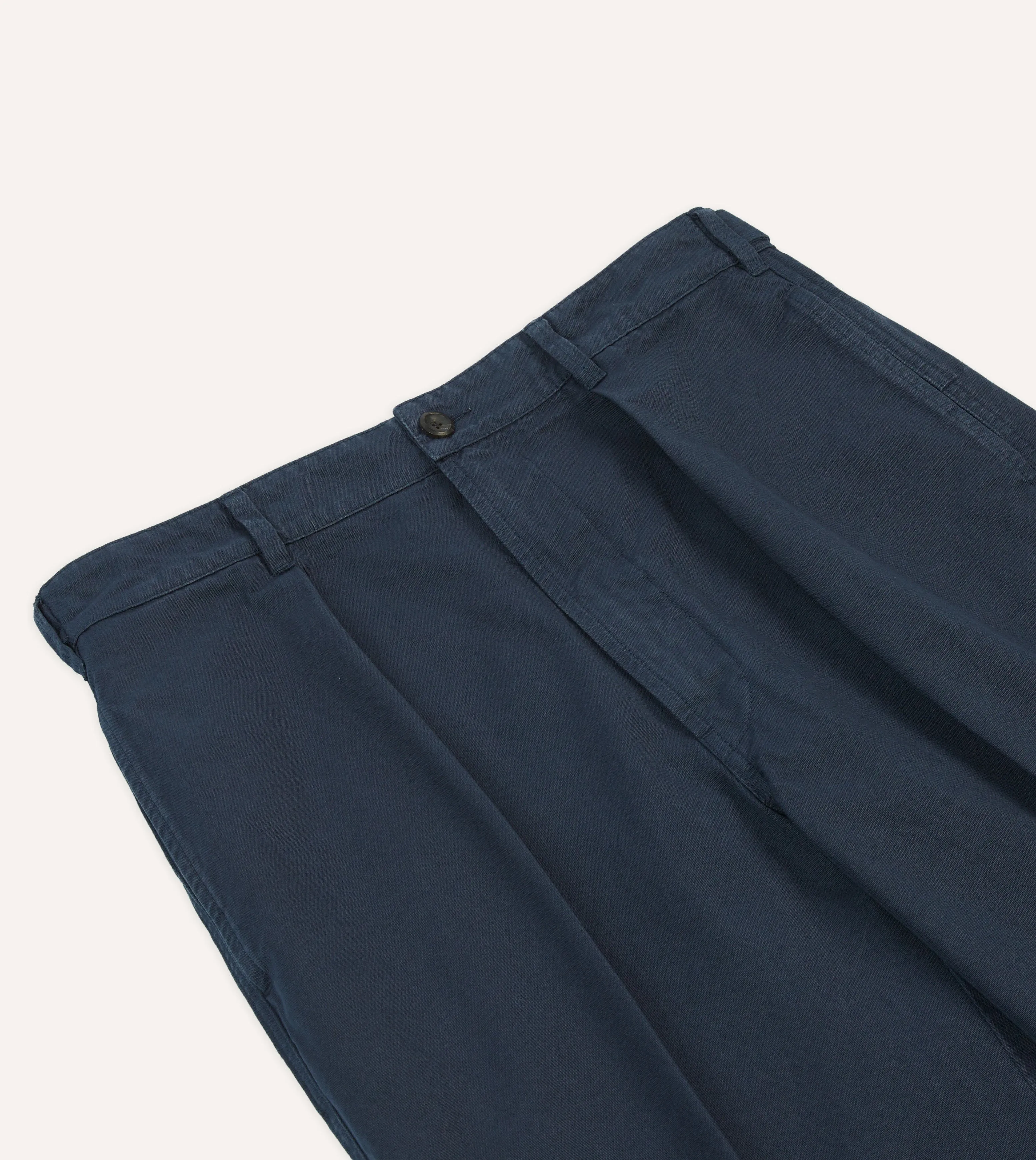 Navy Cotton Canvas Games Trousers