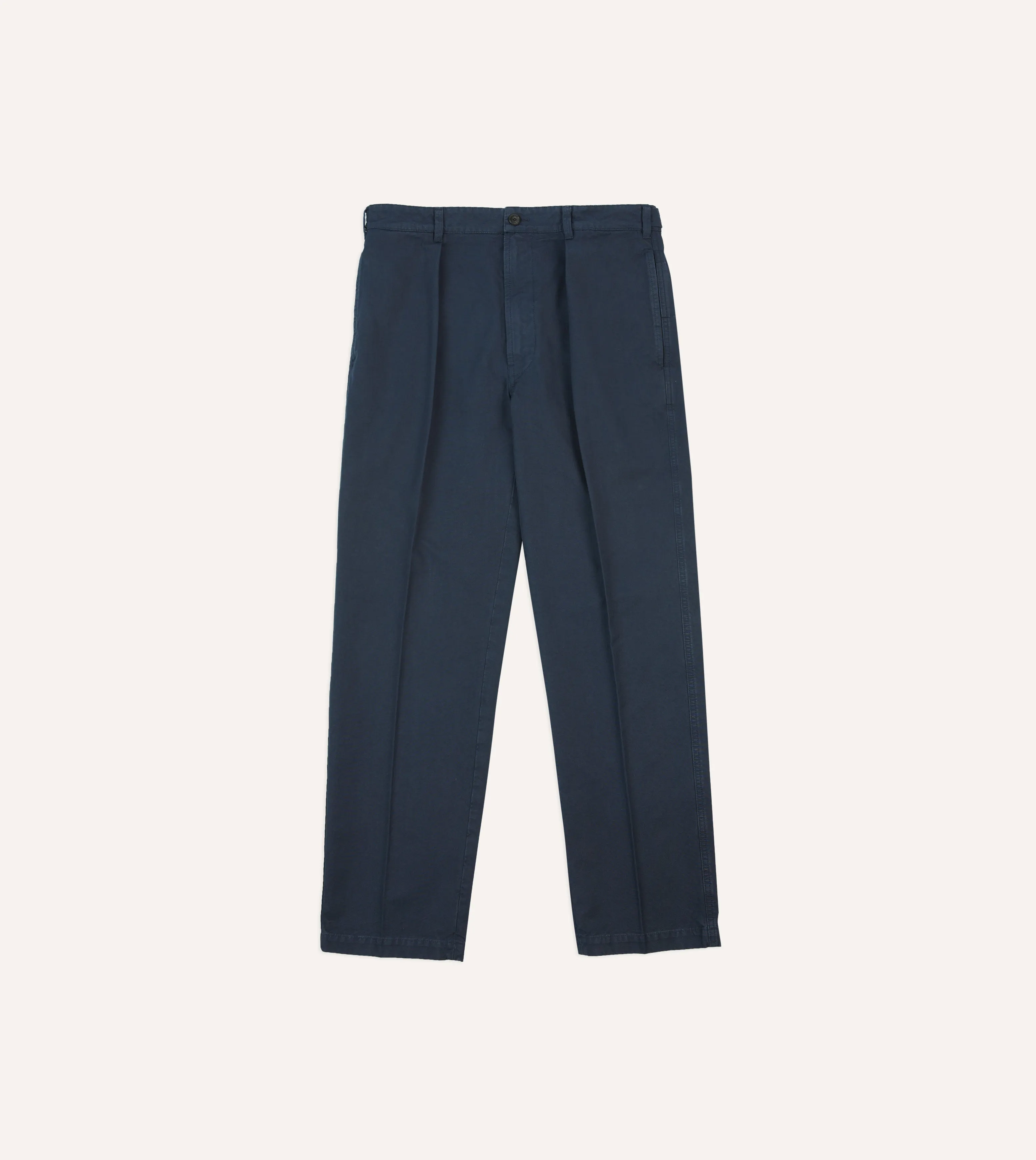 Navy Cotton Canvas Games Trousers