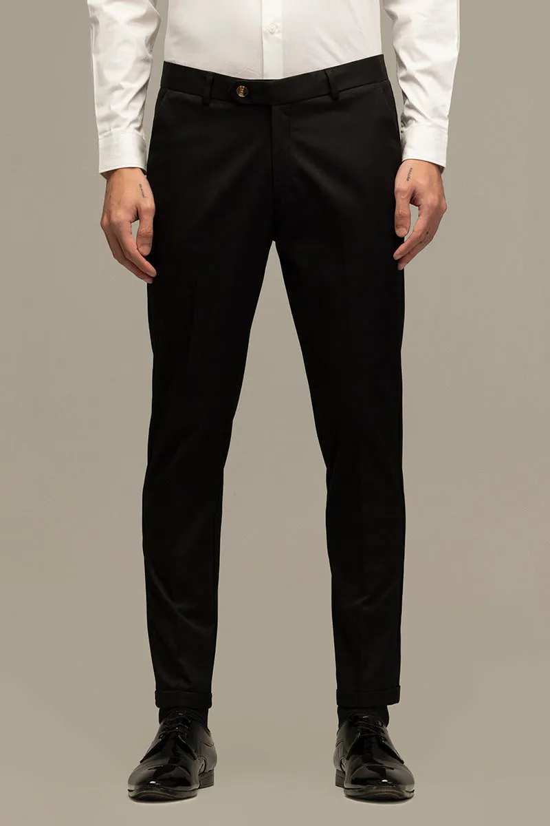 OpulentOasis Jet Black Trousers